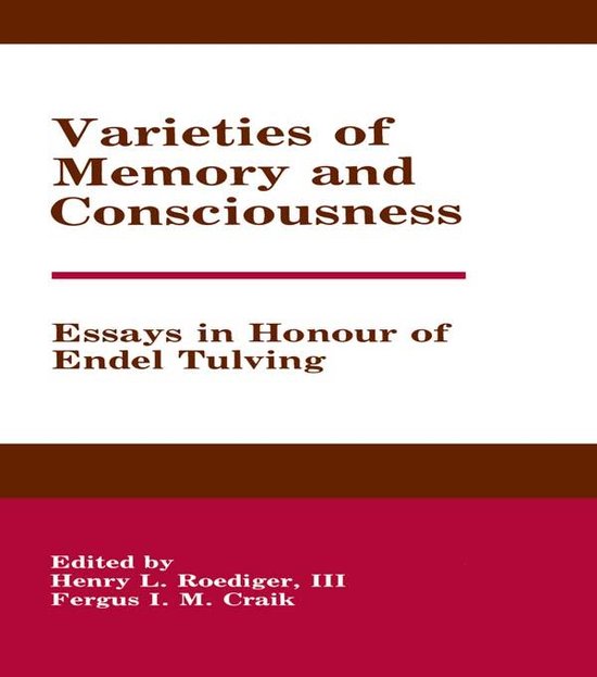 Varieties of Memory and Consciousness - cover