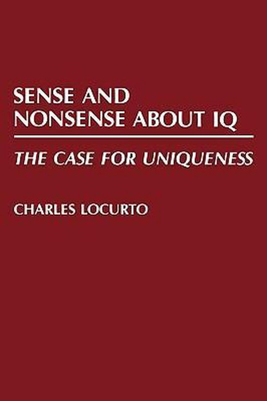 Sense and Nonsense about IQ - cover
