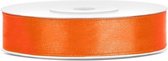 Satijn sierlint oranje 12 mm