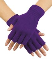 18 stuks: Vingerloze handschoenen - paars
