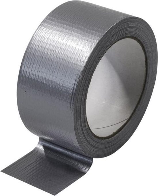 Duct tape zwart 50 mm x 50 m x 2 rollen