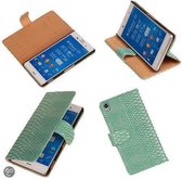 "Bestcases ""Slang"" Turquoise Sony Xperia Z3 Bookcase Wallet Cover Hoesje"