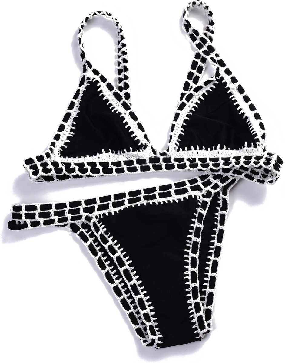 Dames Bikini - Bali Boho Ibiza bikini - maat large - black - zwart | bol.com
