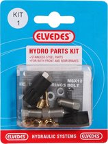 Hydraulische onderdelen Kit 1 M8+M8 RVS voor Elvedes hydraulische leiding (op kaart)