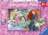 Ravensburger puzzel In de wereld van de Disney prinsessen - 2x12 stukjes - kinderpuzzel