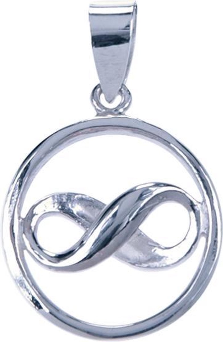 Zilveren Lemniscaat - Infinity in ring ketting hanger | bol.com