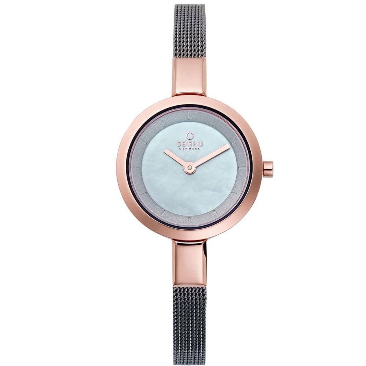 Obaku V129LX VJMJ horloge dames - zilver - edelstaal PVD ros�