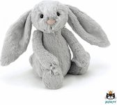Knuffel konijn Bashful Bunny Jellycat Medium grijs
