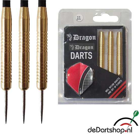 Thumbnail van een extra afbeelding van het spel A-merk dartbord (best getest) - met 2 sets 22 gram - dartpijlen - dartset - darts pijlen - dartbord