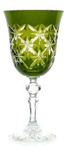 Kristallen wijnglazen - Goblet MARYS CLASSIC - olive green - set van 2 - gekleurd kristal