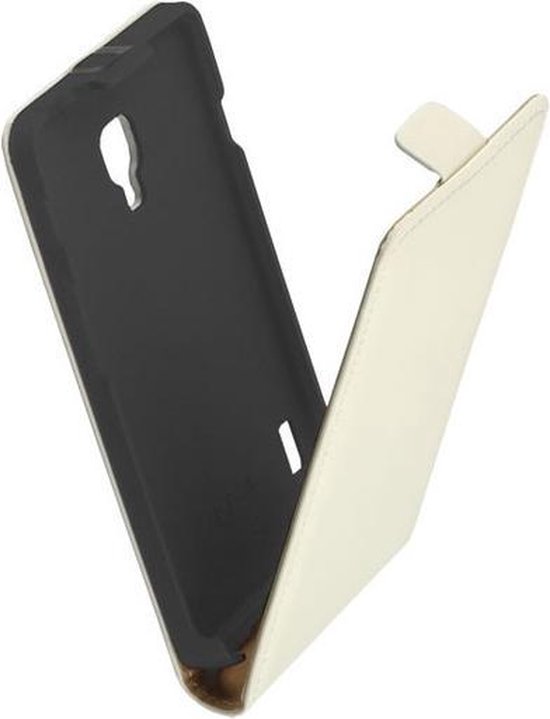 HC Leder Flip Case Cover Hoesje - LG Optimus L7 2 P710 Wit Creme | bol.com