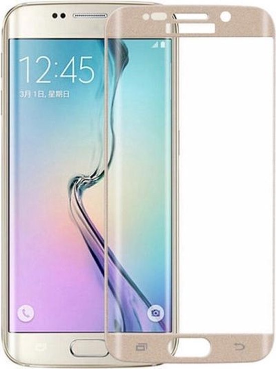 Flipper baseren Kietelen Goud Glitter Samsung Galaxy S6 Edge Tempered Glass Screen Protector |  bol.com