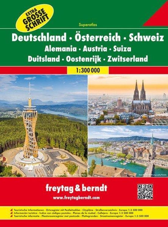 Duitsland, Oostenrijk, Zwitserland Superatlas F&B - cover