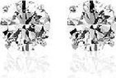 Silventi 921166004 Zilveren Oorstekers Rond 4mm Wit zirkonia Rhodium