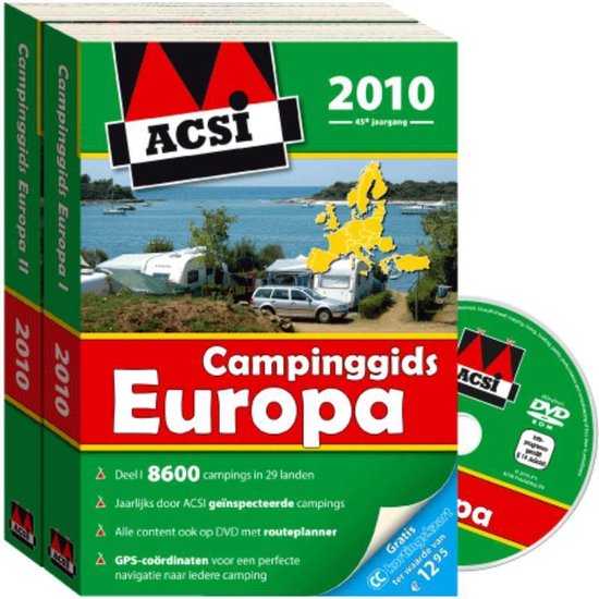 Cover van het boek 'ACSI Campinggids Europa 2010 1 en 2 + DVD'