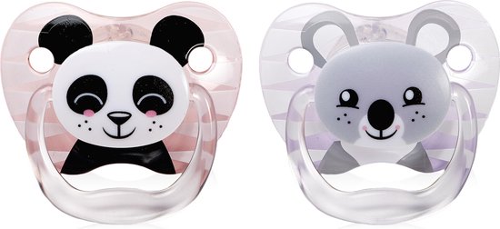 Dr Brown's Fopspeen Fase 3 Roze 2-pack animal faces | bol.com