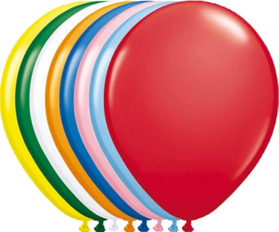Ballonnen set meerkleurig metallic - 23cm - 50 stuks