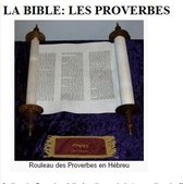 LA BIBLE, LES PROVERBES