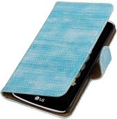 Hagedis Bookstyle Wallet Case Hoesjes Geschikt voor LG K5 Turquoise