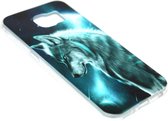 Wolf hoesje siliconen Geschikt voor Samsung Galaxy S6 Edge