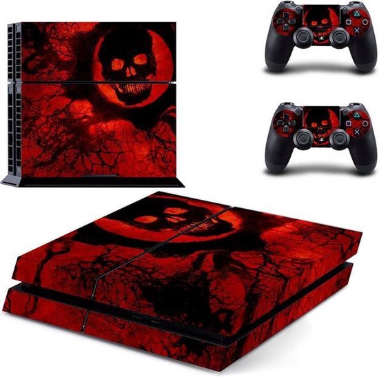 Gears of War - PlayStation 4 Red Skull sticker - PS4 console skin bundel |  bol.com