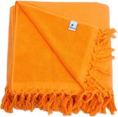 Lantara Hamamdoek met badstof - Oranje - 98x190cm