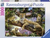 Ravensburger puzzel Trotse luipaardmoeder - Legpuzzel - 1000 stukjes