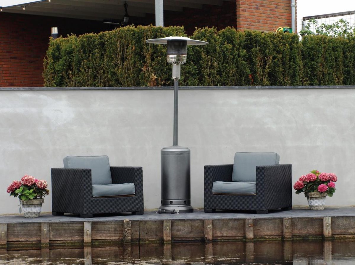Sunred - Terrasverwarmer - Sargas - Gas - Grijs - 14000 W - Verschillende standen - Incl. gasdrukregelaar & slang – foto 4