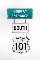 Signs-USA Road-Signs - Highway 101 - retro wandbord verkeer - 73 x 40 cm