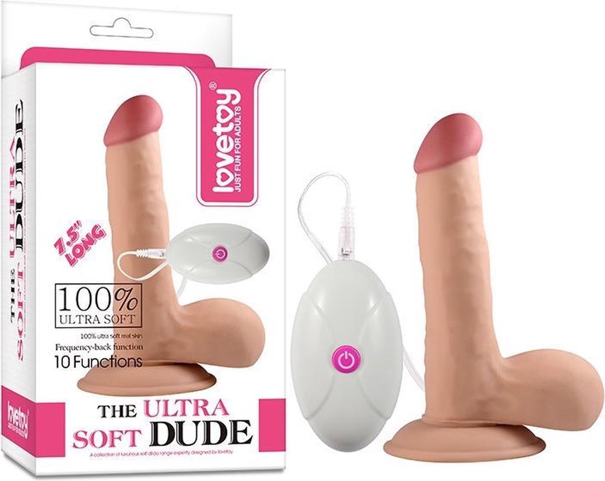 Goedkoopste The Ultra soft Dude Realistische vibrator 19 cm