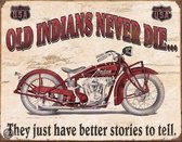 Indian Better Stories - Retro wandbord - Motor - Amerika USA - metaal.