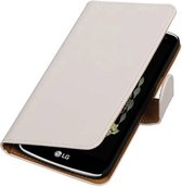 Mobieletelefoonhoesje.nl - LG K5 Hoesje Effen Bookstyle Wit