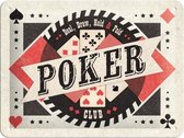 Nostalgic Art Metalen bord Poker club