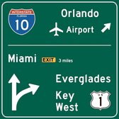 Signs-USA Verkeersbord - Florida - Wandbord - Dibond - 74x74 cm