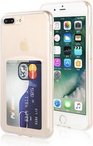 Apple iPhone 7 Plus - 8 Plus Card Backcover | Transparant | Soft TPU | Pasjeshouder | Wallet