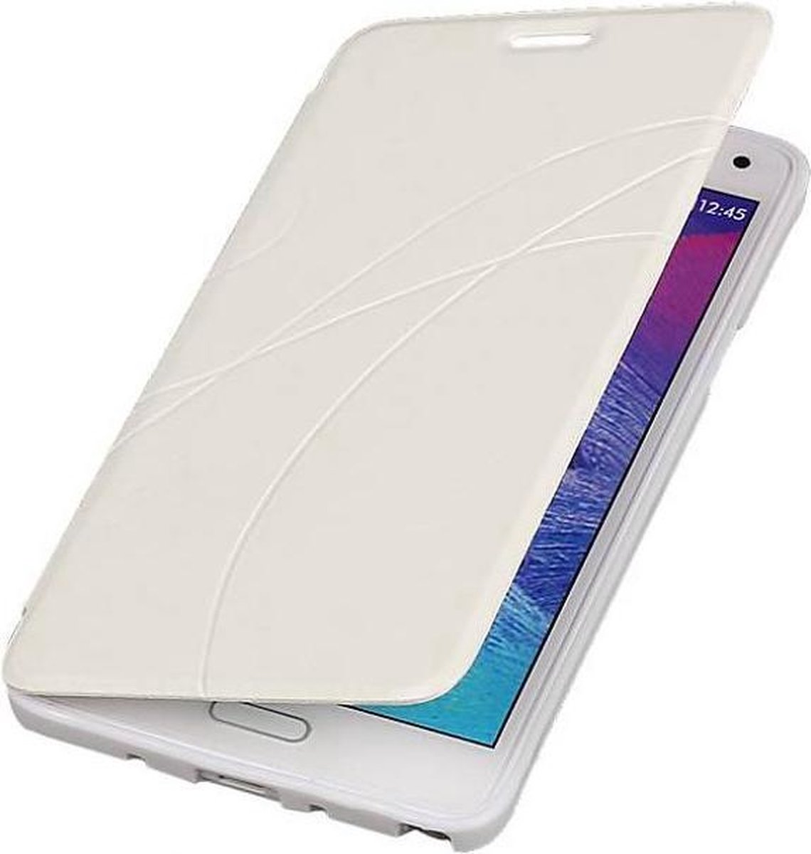 Easy Booktype hoesje Geschikt voor Samsung Galaxy Note 4 N910F Wit