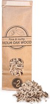 Smokey Olive Wood- Houtsnippers - Steeneik - 500ml - Chips grote maat ø 2cm-3cm