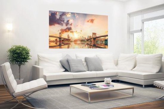 Affiche deux ponts New York 60x40 cm - Tirage photo sur Poster (décoration murale salon / chambre) / Poster Villes