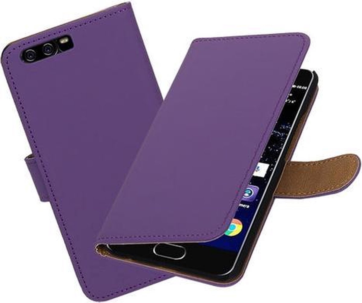 BestCases.nl Paars Effen booktype wallet cover hoesje Huawei P10