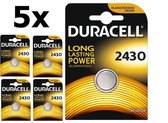 5 Stuks Duracell CR2430 3v lithium knoopcelbatterij
