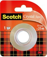 Scotch® Crystal Clear Tape, Navullingen, 19 mm x 25 m, 1 rol