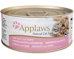 Applaws cat pouch tuna / pacific prawn kattenvoer 70 gr