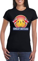 Zwart Groot Brittannie/ Engeland supporter kampioen shirt dames 2XL