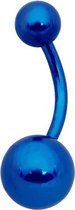 Fako Bijoux® - Navelpiercing - Classic - Blauw