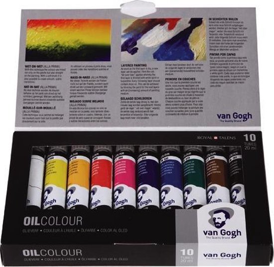 Matroos Hardheid aankomen Oil Colour set 10 kleuren 20 ml tubes olieverf | bol.com