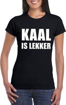 Zwart kaal is lekker shirt voor dames S