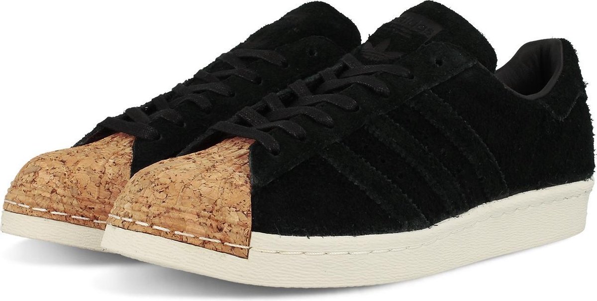 Adidas superstar top suede zwart
