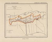 Historische kaart, plattegrond van gemeente Drongelen in Noord Brabant uit 1867 door Kuyper van Kaartcadeau.com