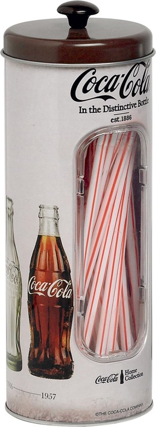 Cosy & Trendy Coca Cola Doos Voor Rietjes - Ø 8.5 cm x 23 cm