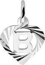 Robimex Collection Hanger Hart Letter B - Zilver